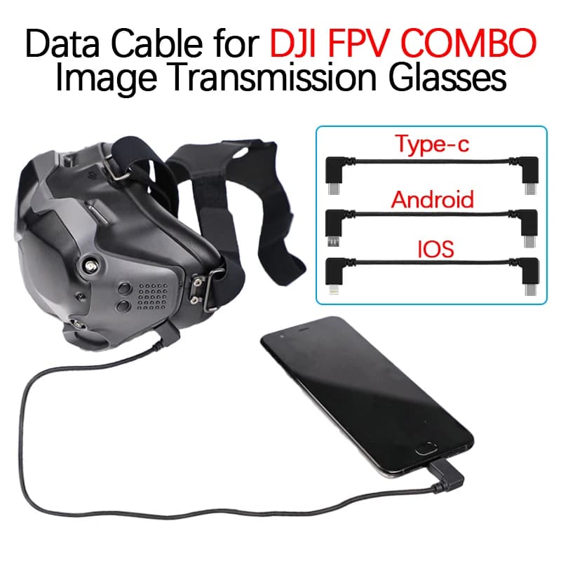 For DJI FPV COMBO drone image transmission cable data type-c port IOS Android line connection flying glasses accessories