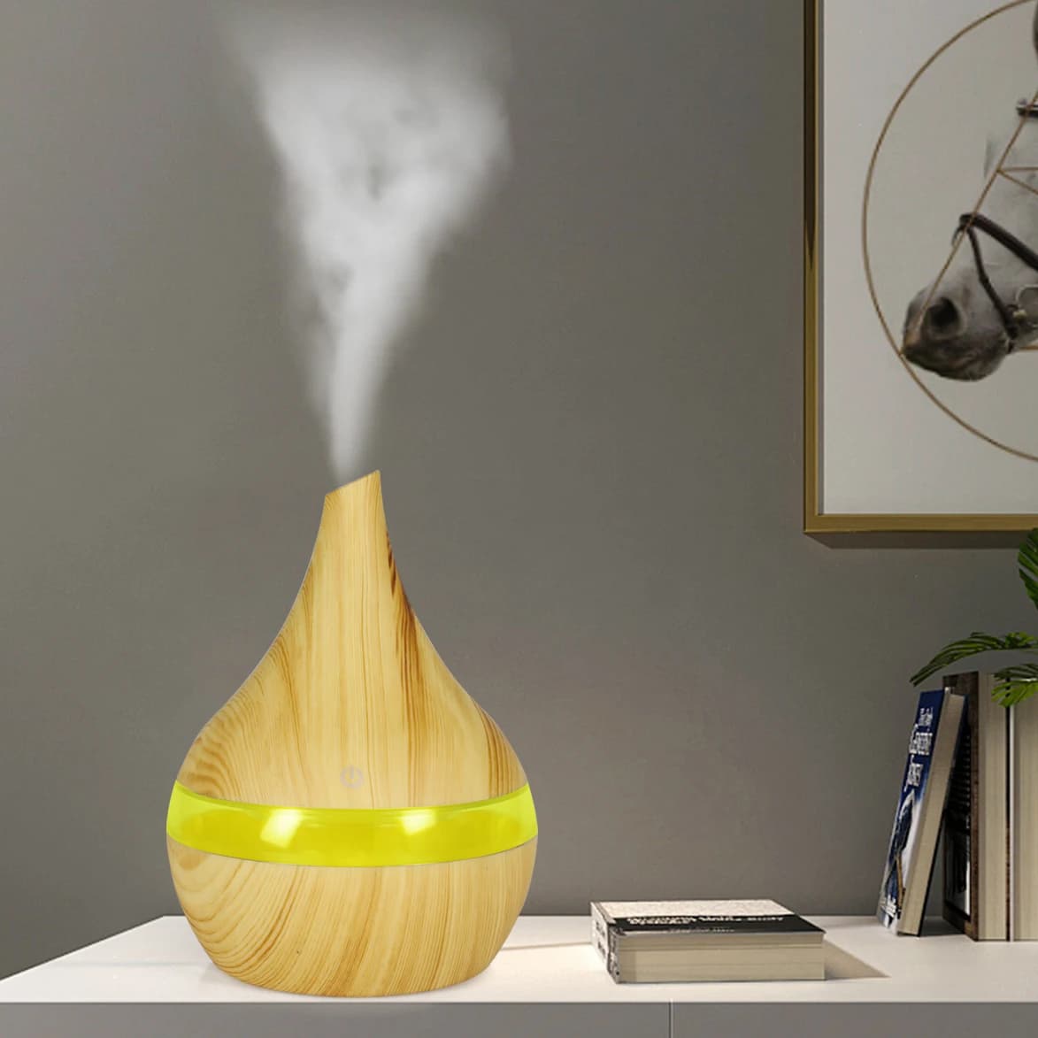 300ml Umidificatore Elettrico Aroma Diffusore D'aria Legno Umidificatore Ad Ultrasuoni Olio Essenziale Aromaterapia Freddo Mist Maker Per La Casa