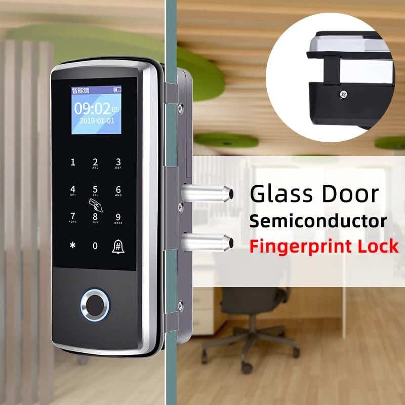 Serratura della porta dell'impronta digitale occhiali porta Smart Electric Gate Opener RFID Card Password Electronic Gate Lock finger security Password