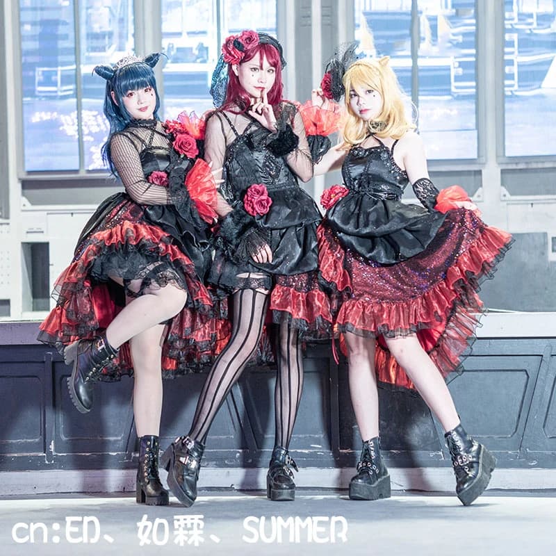 COS-HoHo Anime Lovelive!Unit Live Adventure 2020 Concerto GK DEVIL'S KISS Yoshiko Mari Riko Uniformi del Vestito Costume Cosplay Delle Donne