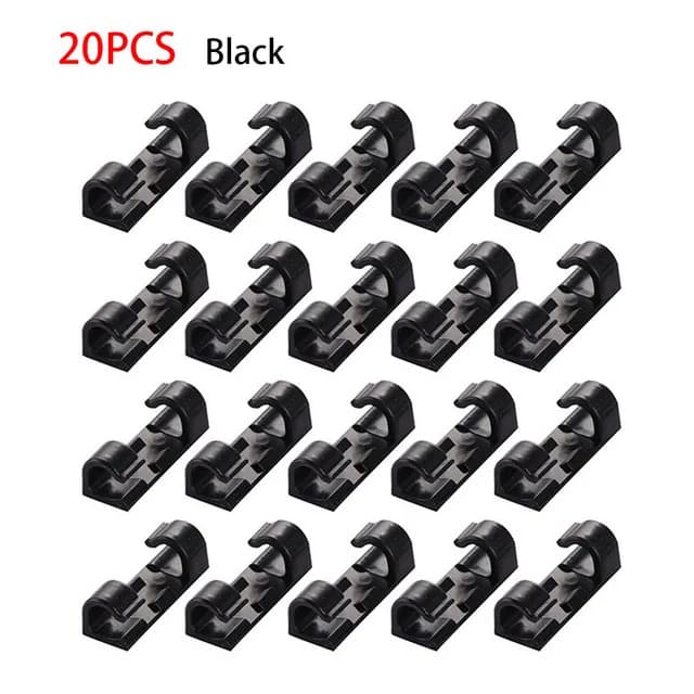 5/20PCS Organizer per cavi clip gestione cavi Desktop e Workstation Wire Manager supporto per cavo avvolgitore per linea dati di ricarica USB