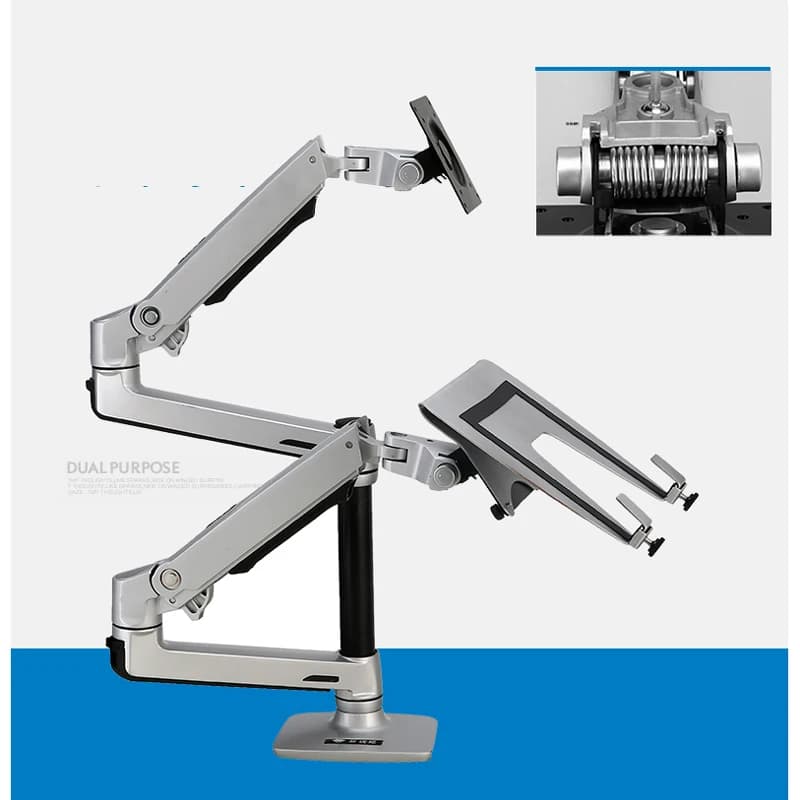 DL-9012LP aluminum Clamp stand Mechanical Spring table Arm 17-38" lcd monitor bracket+17" Notebook laptop desktop holder 3-11kg