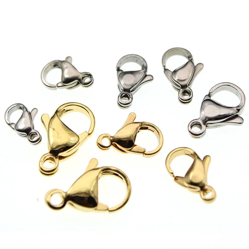 20pcs Stainless Steel Lobster Clasps Hooks Connectors End Clasps For DIY Bracelet Necklace Chain Jewelry Making Z947