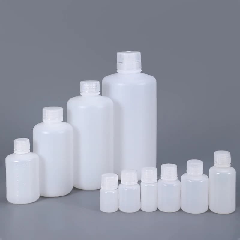 50 pezzi bottiglie ricaricabili liquide a tenuta stagna bottiglia rotonda a bocca piccola per reagenti oli essenziali lozione contenitore per alimenti HDPE