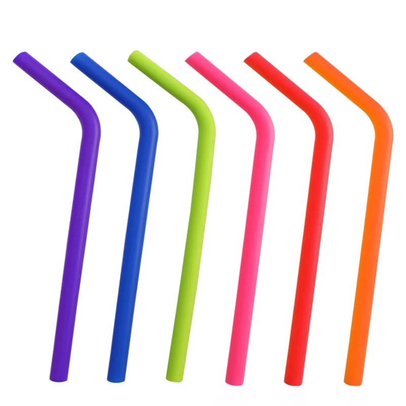 Leeseph Reusable Silicone Candles, Large Flexible Candles with Cleaning Brush for Children - 6 Pieces (Color Can vary)