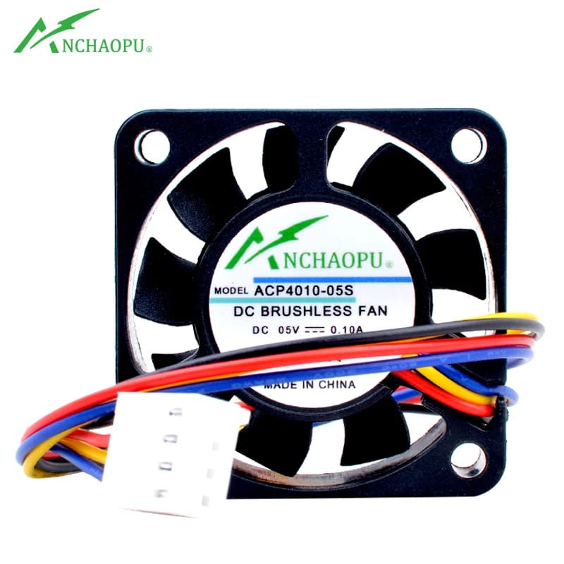 ANCHAOPU 4cm 40mm fan 40x40x10mm DC5V 0.10A 4 lines PWM cooling fan with speed control for Raspberry Pi in mini case
