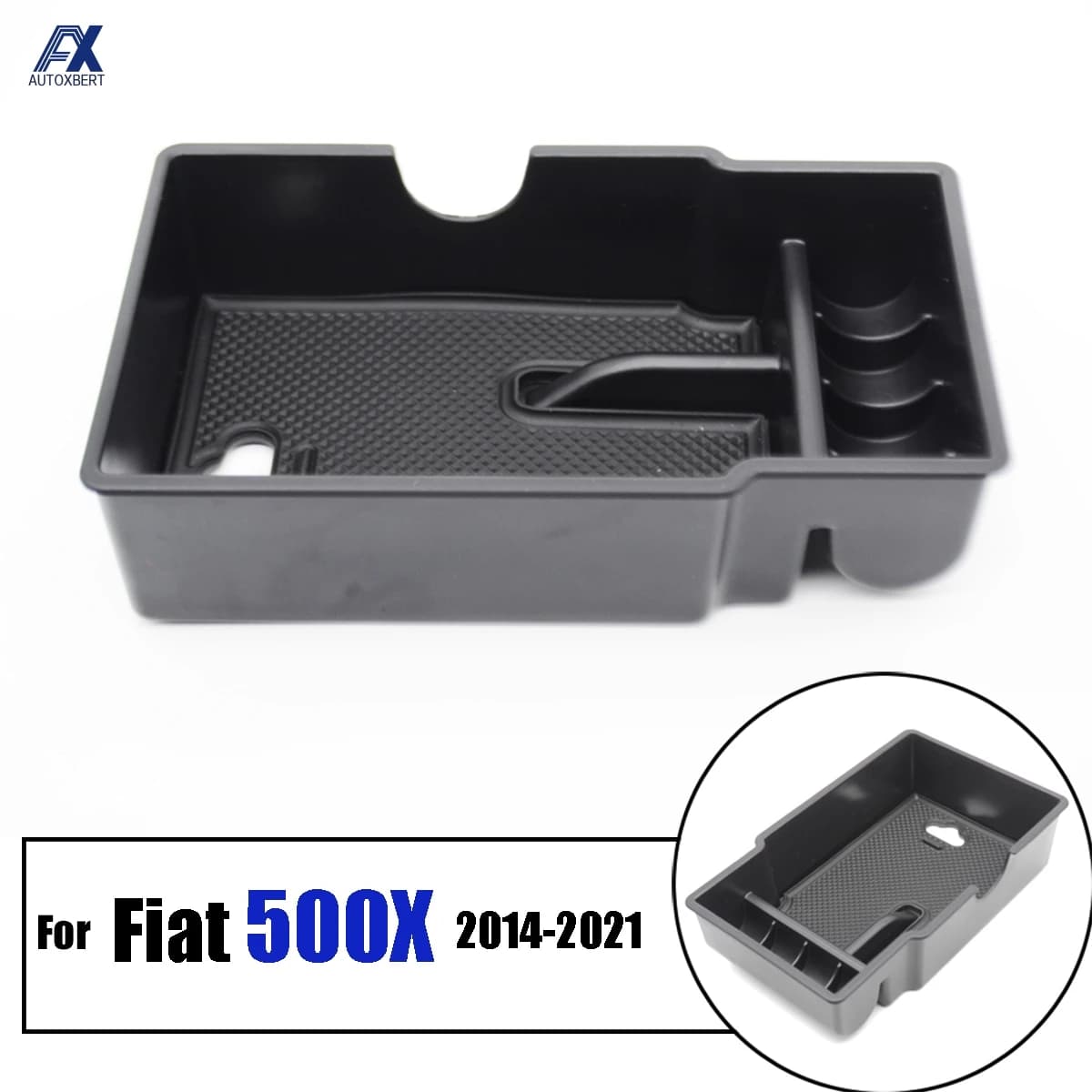 For Fiat 500X box holder armrest Central Console Organizer container tray container 2014 2015 2016 2017 2018 2019 2020 2021