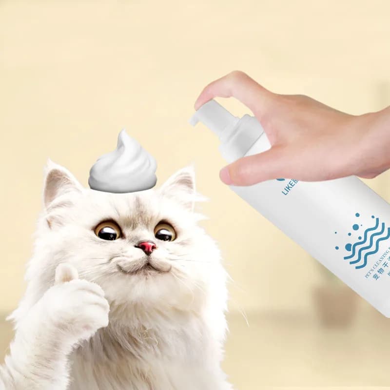 Schiuma per pulizia a secco per animali domestici, senza acqua, cane, gatto, Gel doccia per cuccioli, deodorante Super Shampoo, sterilizzazione senza risciacquo, 200ML