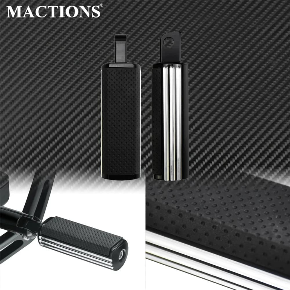 Motorcycle Defiance Footpegs Black Foot Peg Male Footrests Pedal For Harley Sportster Touring Softail XL 883 1200 Road Glide FLS