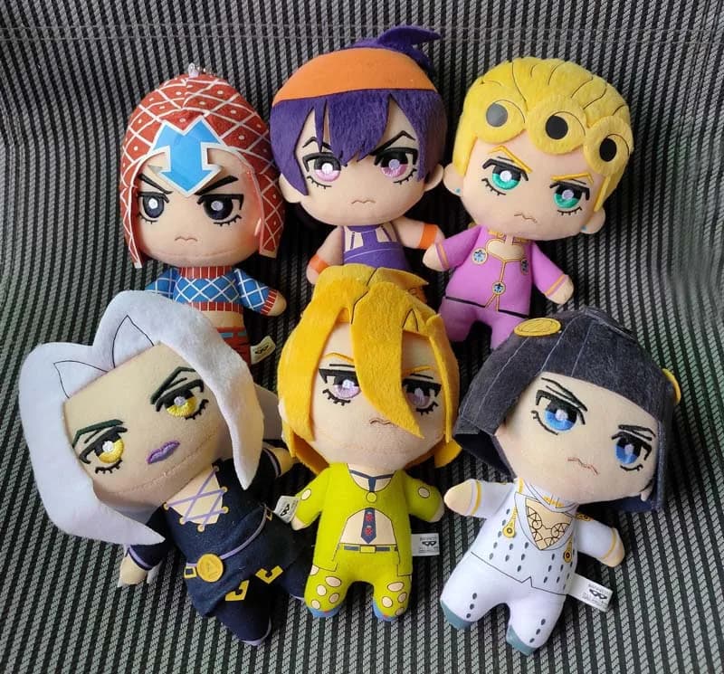 GIAPPONE JoJoss Bizarre Adventure Golden Wind Peluche Giorno Narancia Mista PELUCHE 6 PZ