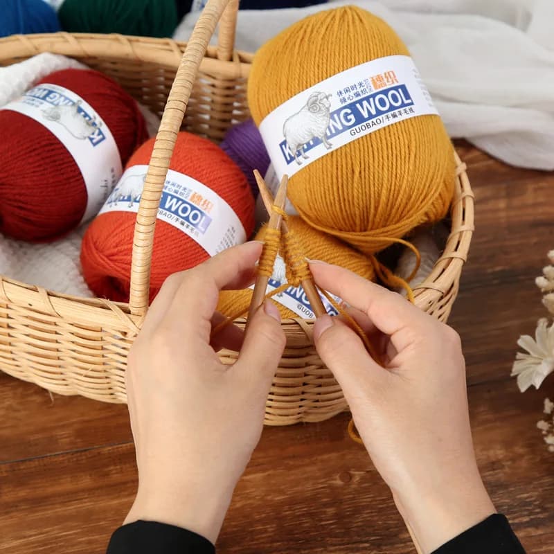 100 g/palla 100% filato di lana per lavorare a maglia all'ingrosso puro merino lancette filo spesso sciarpa fai da te maglione berretti a 4 fili