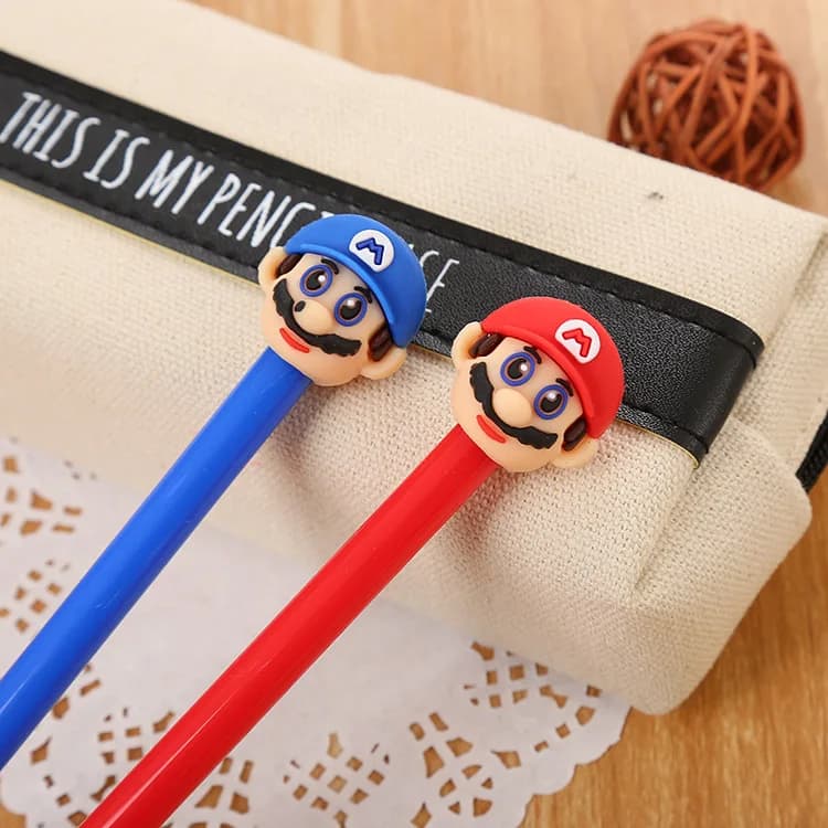 24 pezzi creativi zio penna gel cartone animato apprendimento cancelleria testa in silicone forniture per ufficio penna firma all'ingrosso