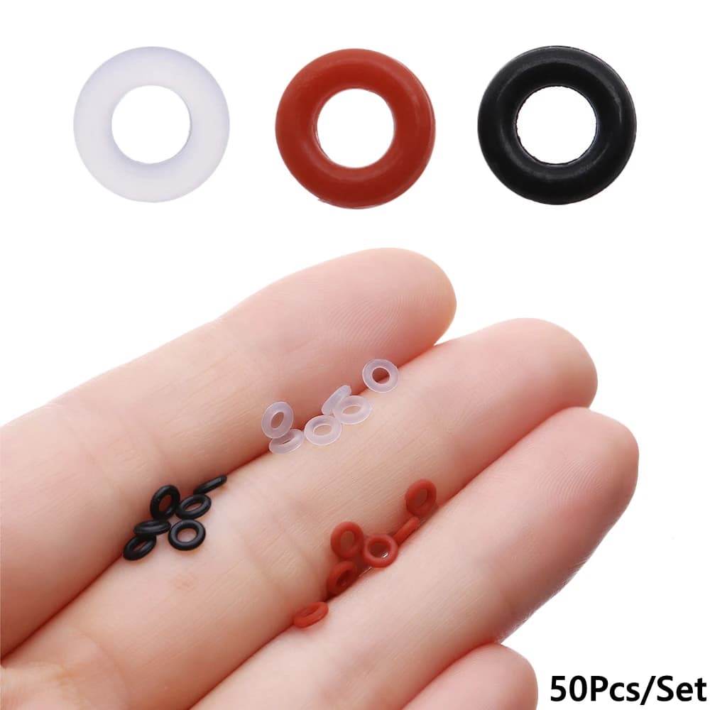 O-ring in gomma antiscivolo da caccia 50 pz/set per freccette in alluminio punte di freccia sostituzioni guarnizione rondella accessori