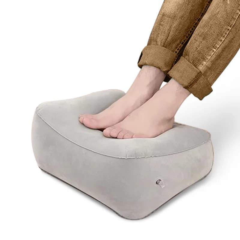 Utile cuscino per poggiapiedi portatile gonfiabile da viaggio aereo treno letto per bambini cuscino per poggiapiedi in PVC per auto da massaggio da viaggio