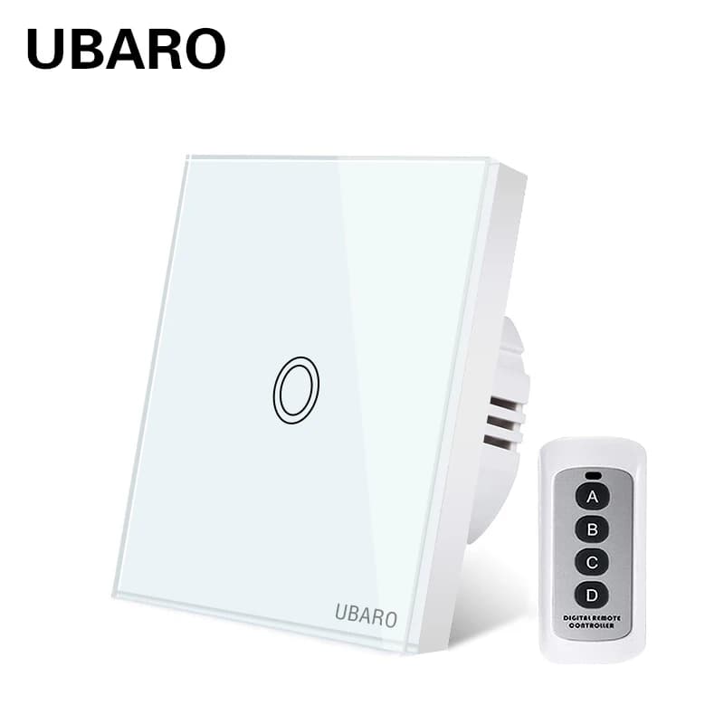 UBARO EU Russia pannello in cristallo temperato con telecomando senza fili applique Touch Switch RF 433Mhz interruttore lampada