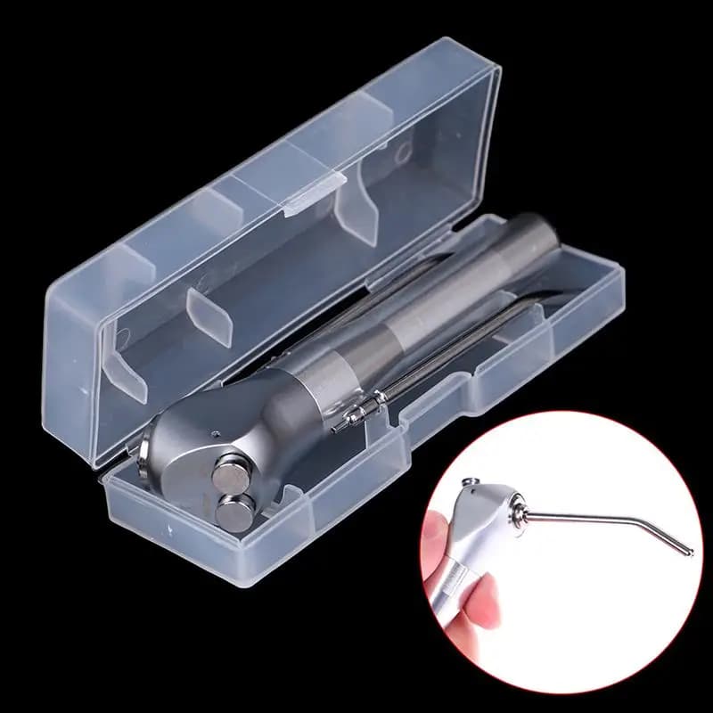 New 3-way syringe handpiece with dental air water spray + 2 nozzles tips three-way water spray syringe tubes 3 dental ways