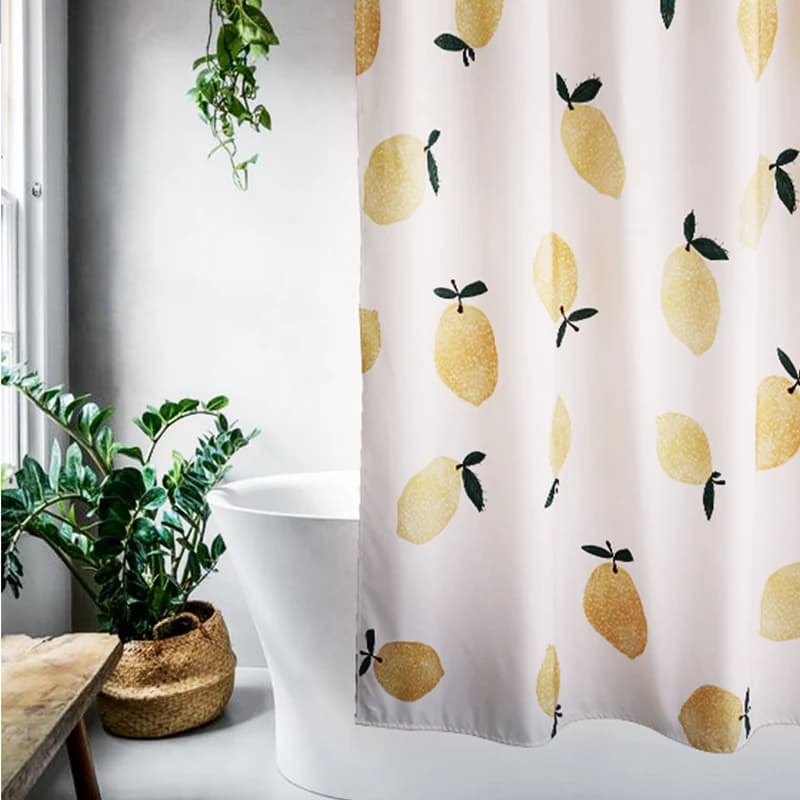 Non in, pera da frutta, tenda da doccia con stile gancio, tessuto antimuffa, stile asole in rame puro, impermeabile al 99,9%, bagno