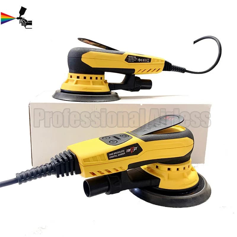 HYVST 6 Pollici Rettificatrice Da Parete Motore Orbitale Elettrico Multifunzione Testa di Vuoto Stucco Per Auto Lucidatore Angoli di Legno Levigatrice