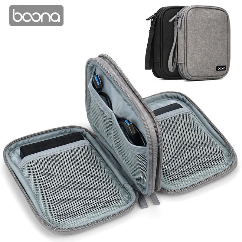 Custodia per disco rigido BOONA Oxford Borsa per disco rigido 2.5 Cavo USB Borsa per disco rigido esterno Custodia per HDD SSD
