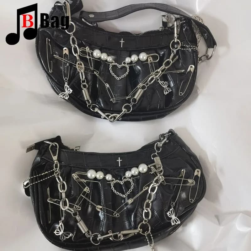 Harajuku Womens spice Girl borse a tracolla borse borse Messenger Bag Y2K girl punk bag donna butterfly tote underarm bag