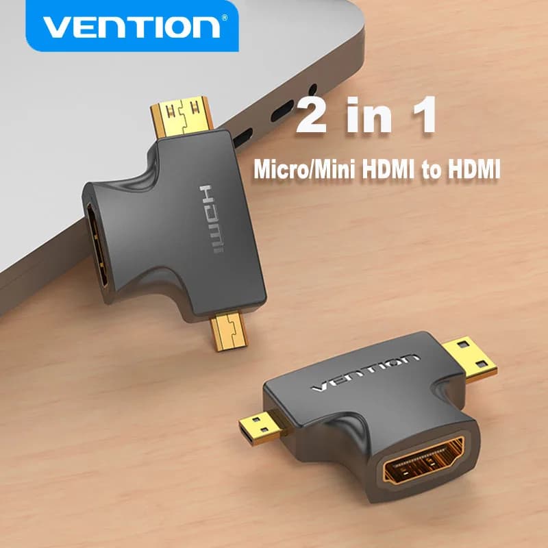 Vention Mini Adattatore HDMI Convertitore connettore Mini HDMI a HDMI standard placcato in oro per fotocamera Tablet TV Proiettore Mini HDMI