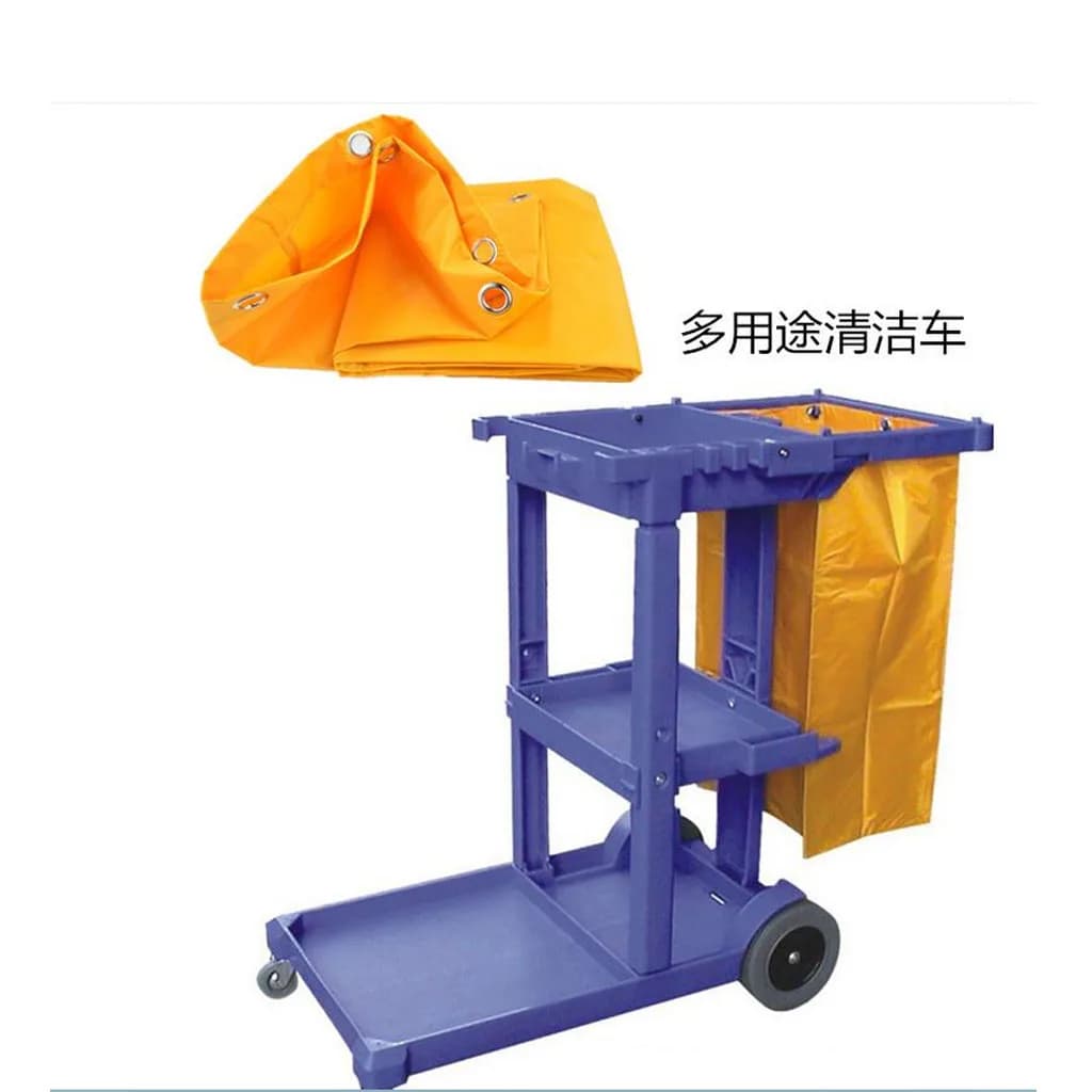 Janitorial Cart Cleaning Tool Waterproof Cart Storage Bag 40x28x69cm Yellow