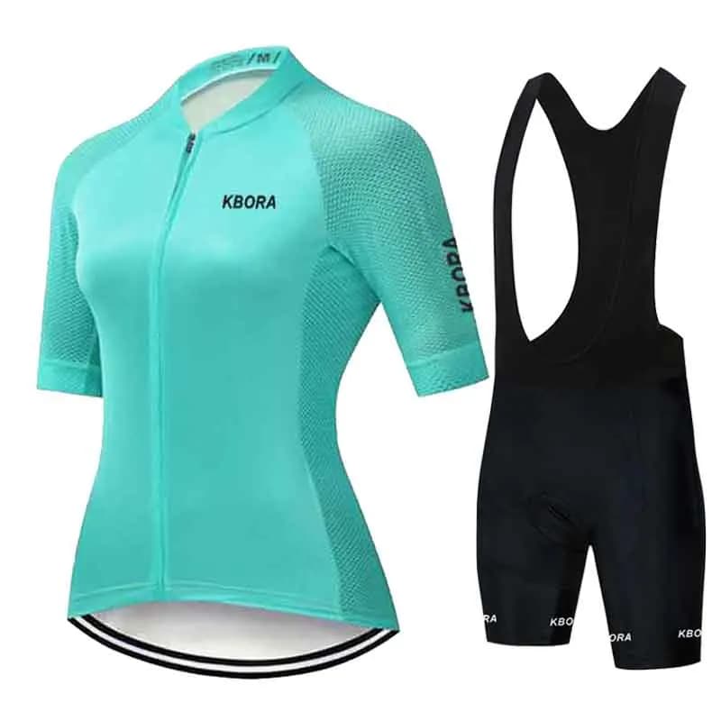 KBORA-set of women's cycling clothing, knitted and shorts by Mountain Bike, women's sportswear, 2023
