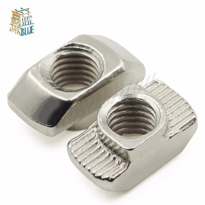 10/20/50/100pcs M3/M4/M5*10*6 for 20 Series Slot T-nut Sliding T Nut Hammer Drop In Nut Fasten Connector 2020 Aluminum Extrusion