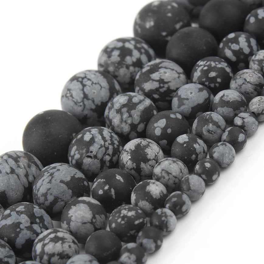 Opaque natural oxydiana diaspro beads with snowflake 4/6/8/10/12mm loose stone beads for creation of DIY bracelet jewelry 15" mineral beads