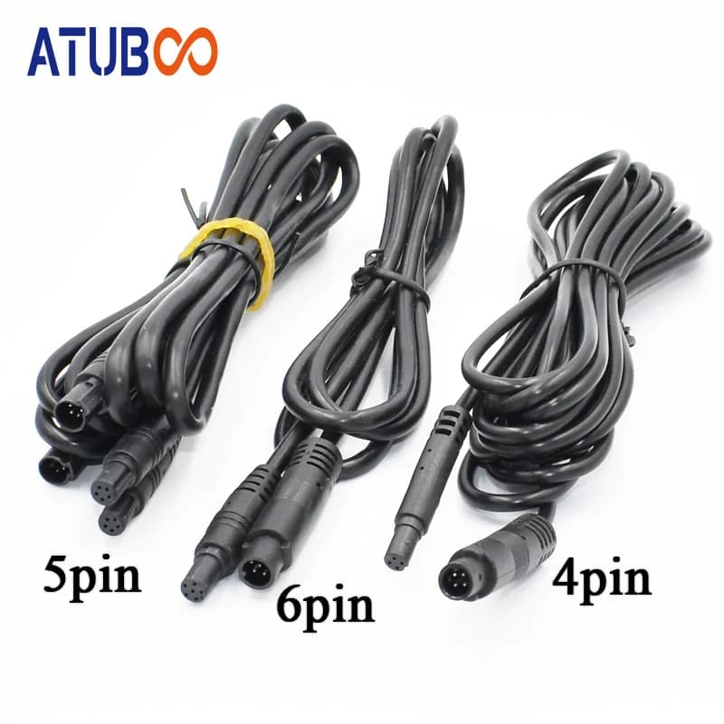 High Quality 4pin 5pin 6pin 8pin Car DVR Camera Extension Cables HD Monitor Vehicle Rear View Camera Wire Male to Femal Cord