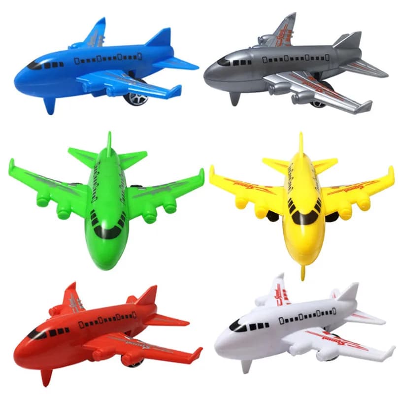 6 Pz/set Carino Tirare Indietro Modello di Aereo Giocattolo Per I Bambini Del Bambino Mini Colorato Del Fumetto Aereo Aereo Giochi Da Tavolo Per Bambini Regalo di Natale