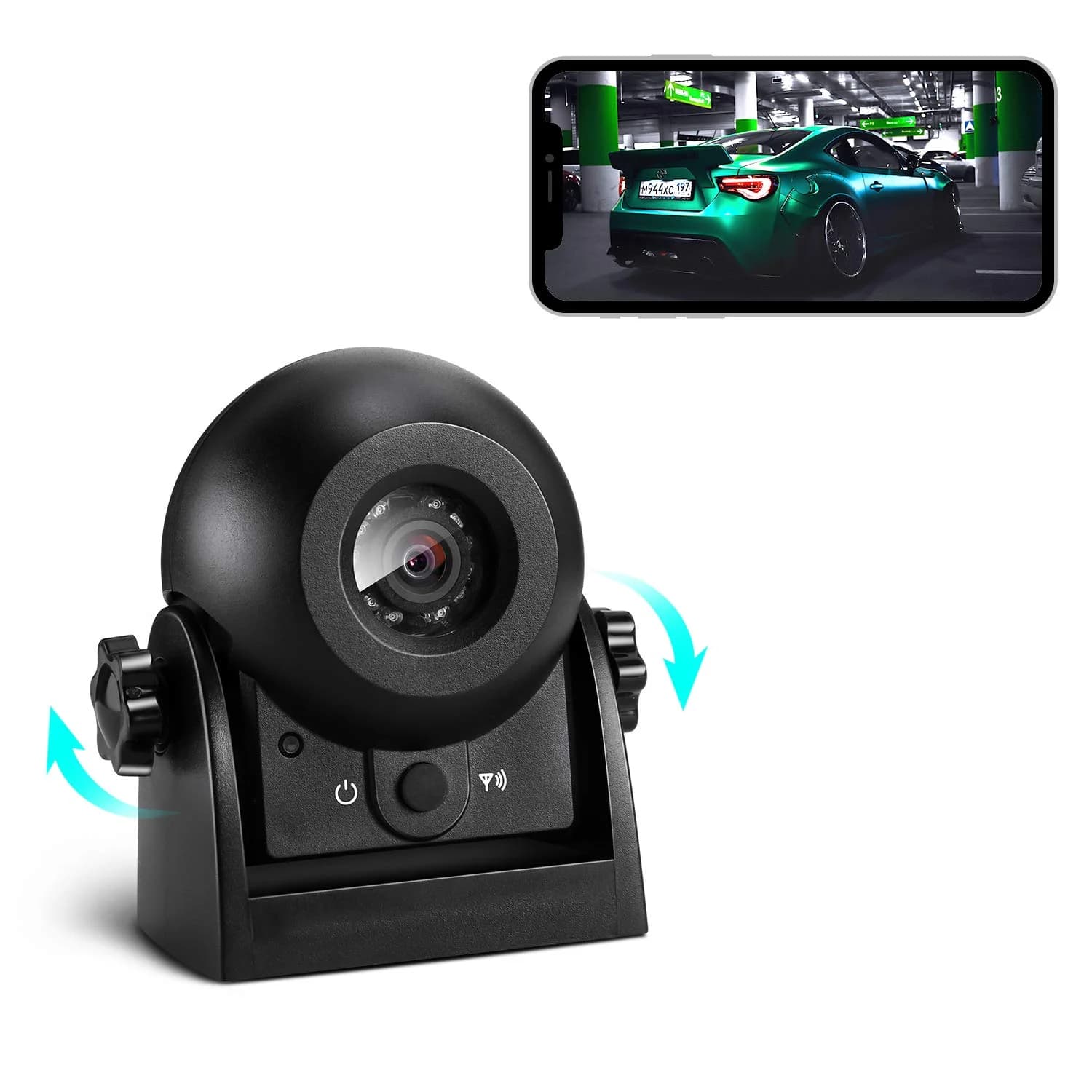 Telecamera di retromarcia senza fili Dash Cam WiFi telecamera di retromarcia con telefono telecamera di parcheggio magnetica per retromarcia per auto rimorchi camion camper