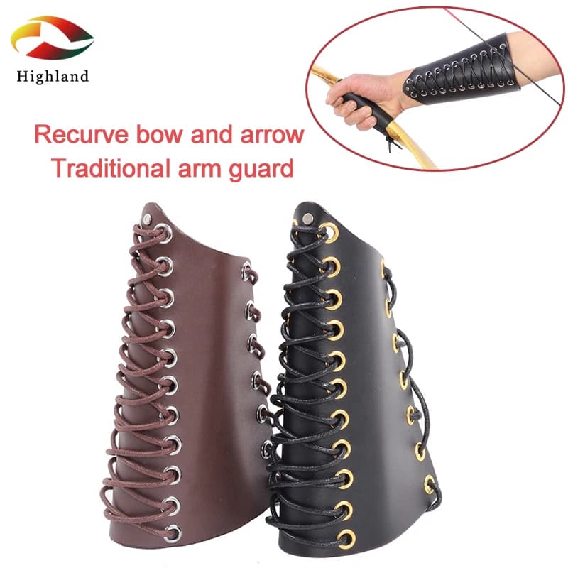 17.5cm Bow and Arrow Leather Guard Outdoor Archery Shooting Target Adjustable Arm Protection Equipment Hunting Shooting Guards