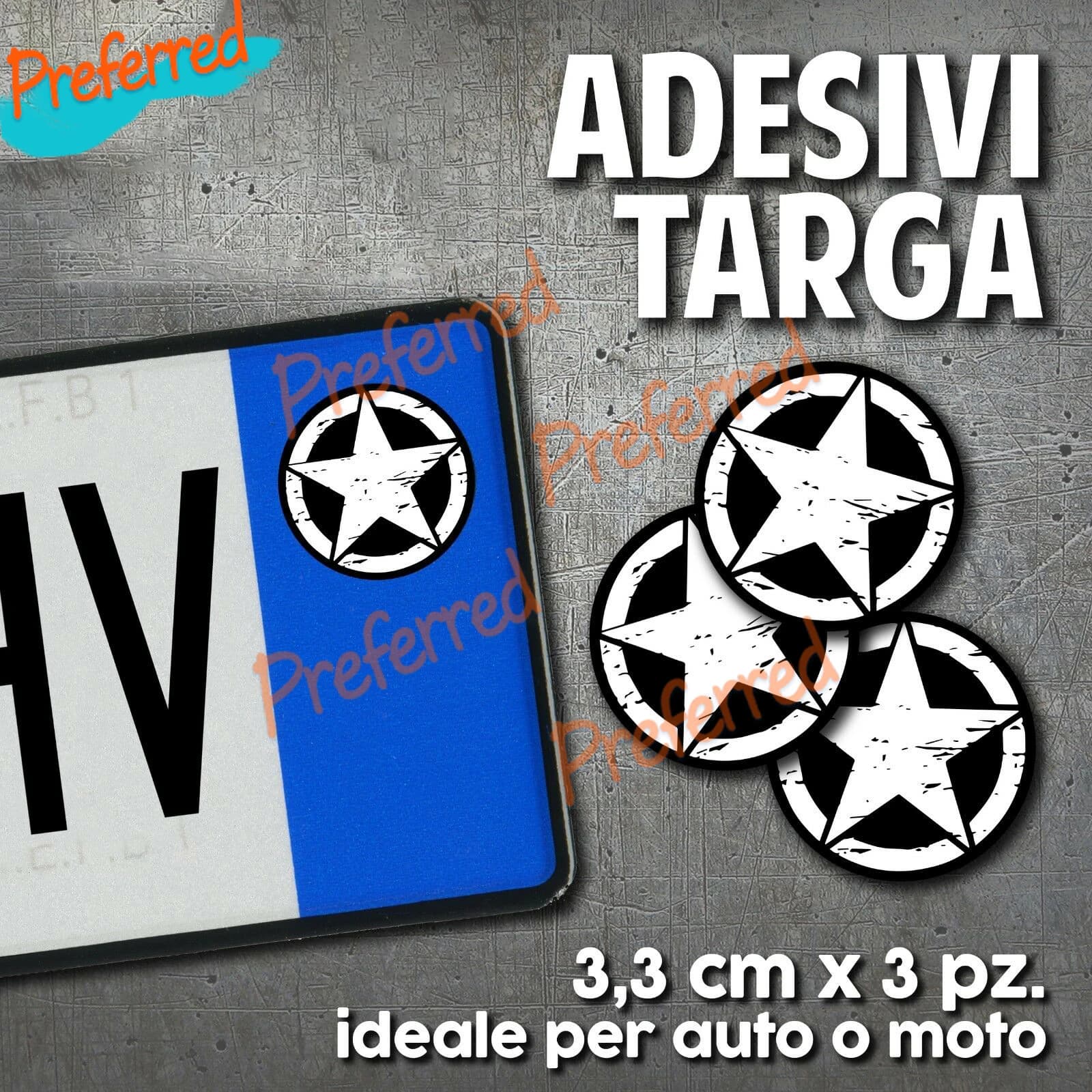 3 X adesivi adesivi piastra a sfera stella stella militare piastra per bici per auto dell'esercito americano per le tue auto da corsa bagagliaio per casco portatile