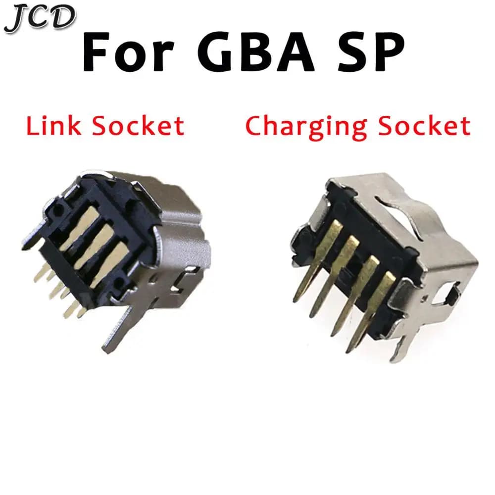 JCD 2PCS /Lot Game Link Connect Jack Power Jack Socket Charger Dock Port Connector Charging Socket For DS GBA SP