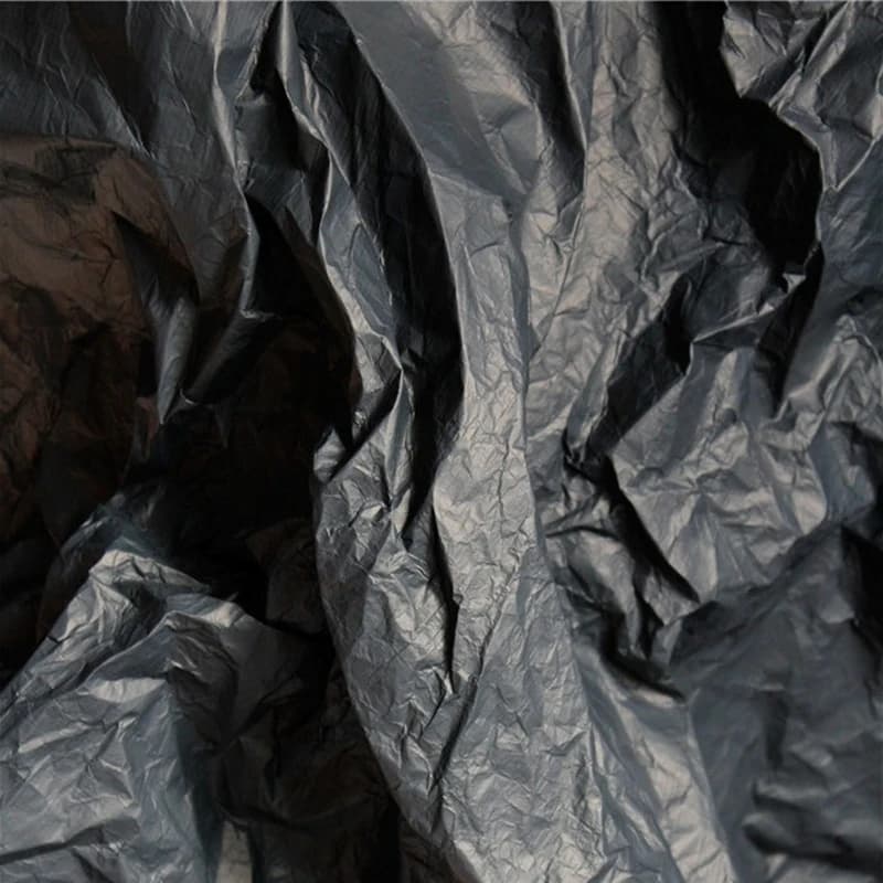 Nero morbido Tyvek lavaggio respirare carta impermeabile toppe fai da te sfondo Decor portafoglio borsa cappotto vestiti tessuto firmato