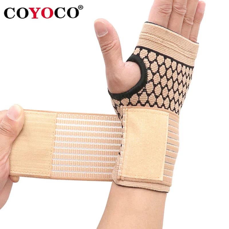 1 pz pressurizzabile fasciatura tutore per il polso Palm Protect Wristband COYOCO braccialetti sportivi professionali supporto per il polso grigio
