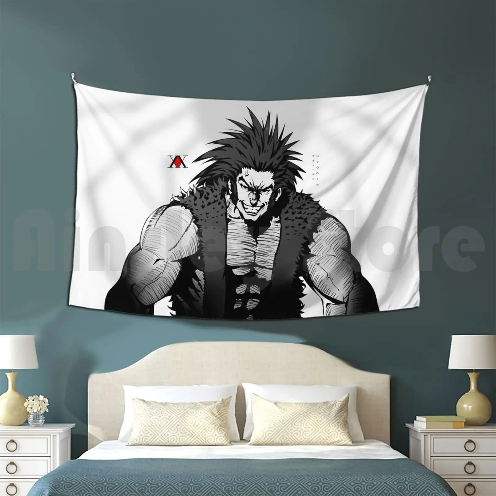 Hunter X Hunter Phantom Troupe Genei Uvogin Hxh Anime Manga Citazione motivazionale ispiratrice Arazzo Soggiorno Camera da letto Sciarpa