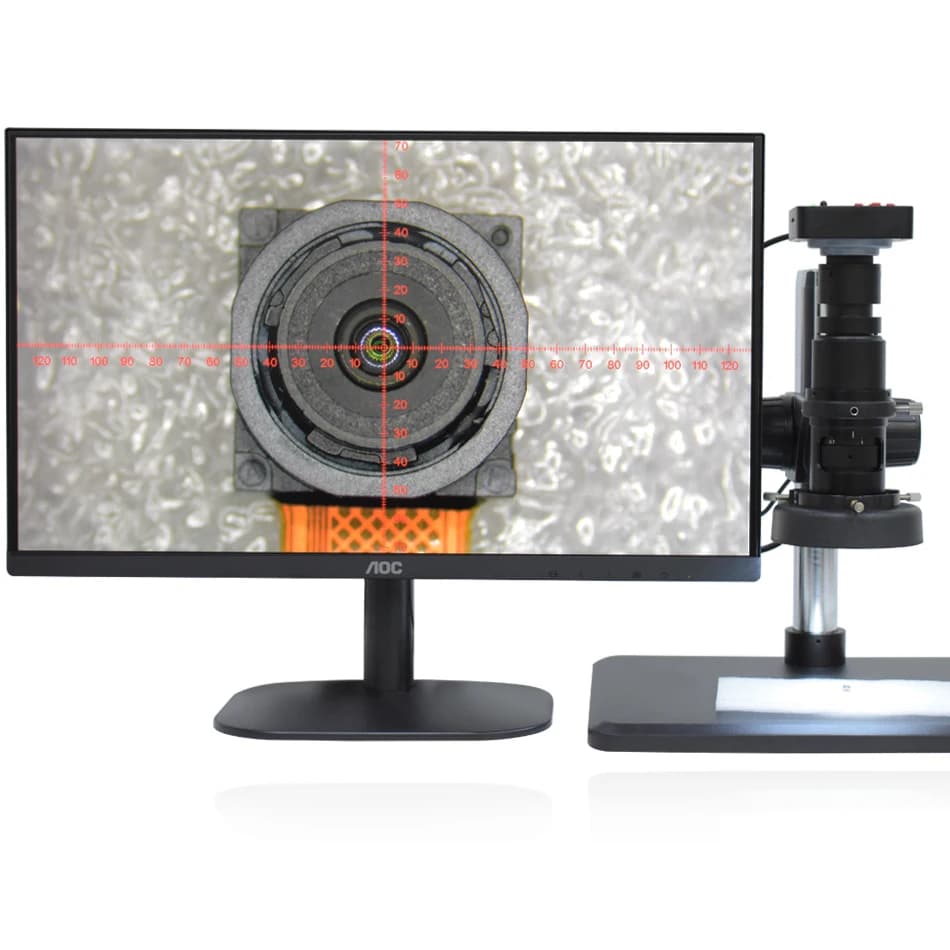 FHD 4K 1080P Microscopio video elettronico HDMI USB Lente d'ingrandimento ottica a messa a fuoco completa per la riparazione dell'orologio con chip della scheda madre del telefono