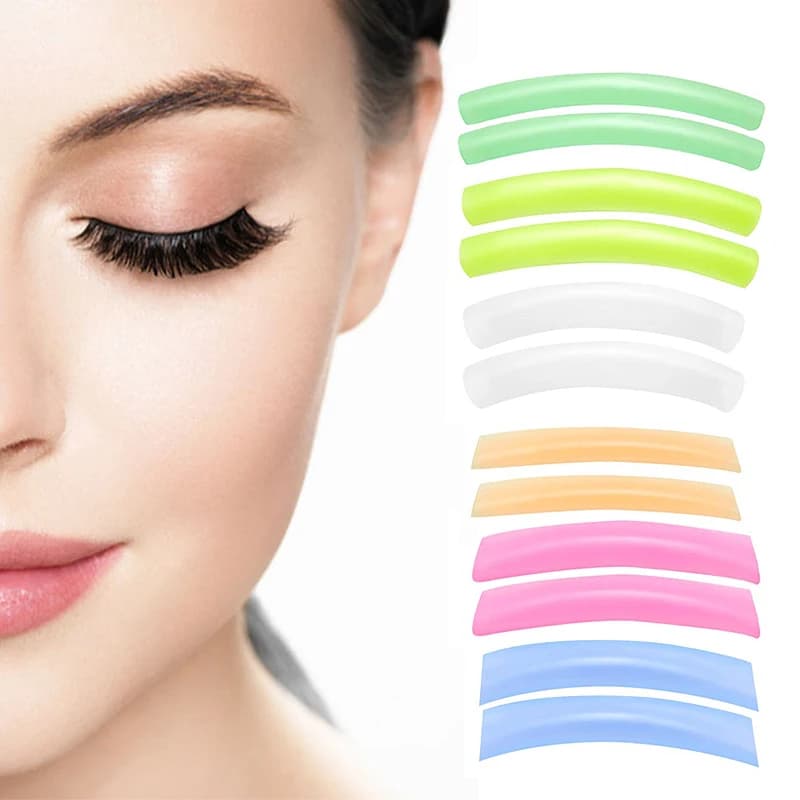 6 paia arcobaleno Silicone ciglia Perm Pad ciglia riutilizzabili colorate aste scudo sollevamento ciglia 3D bigodino donne compongono strumenti
