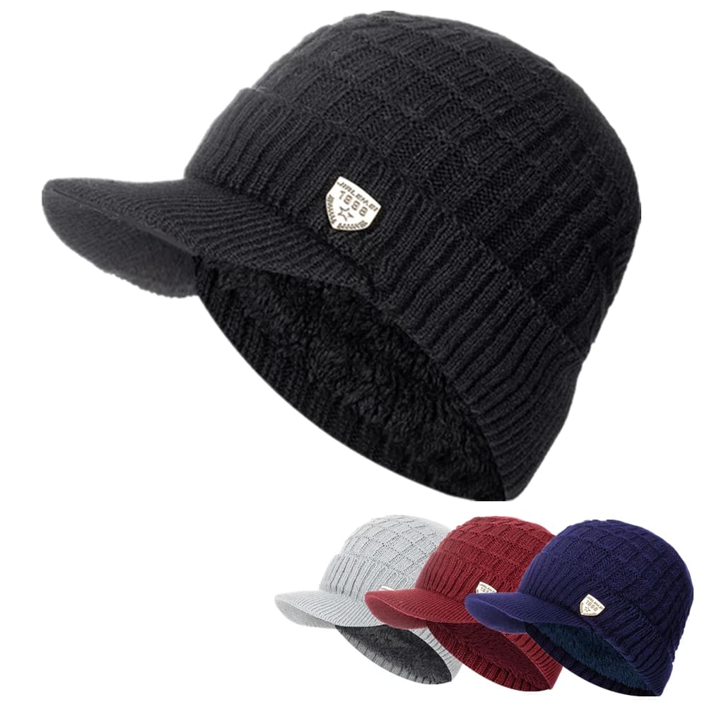 Cappello unisex per tenere al caldo Cappelli invernali alla moda per uomo Aggiungi berretto morbido foderato in pelliccia con tesa 1998 Etichetta Cappello lavorato a maglia spesso per le donne