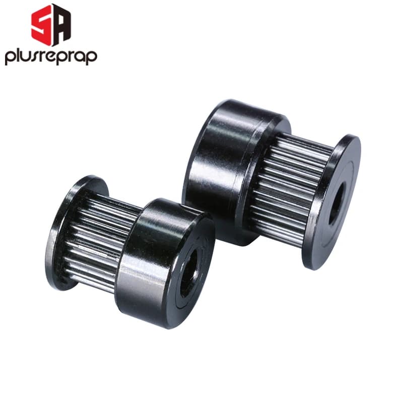 2/5 pz GT2 16/20 denti nero puleggia dentata foro 5mm albero Alumium puleggia per cinghia 6mm parti della stampante 3D