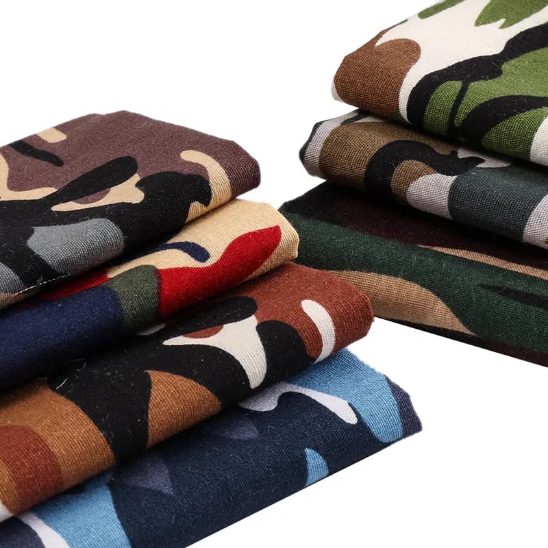 7 pezzi 25x25 cm/confezione Tessuto in cotone mimetico a trama semplice per patchwork, materiale per cucito, cuscino per sedia da ufficio fai da te TJ1317