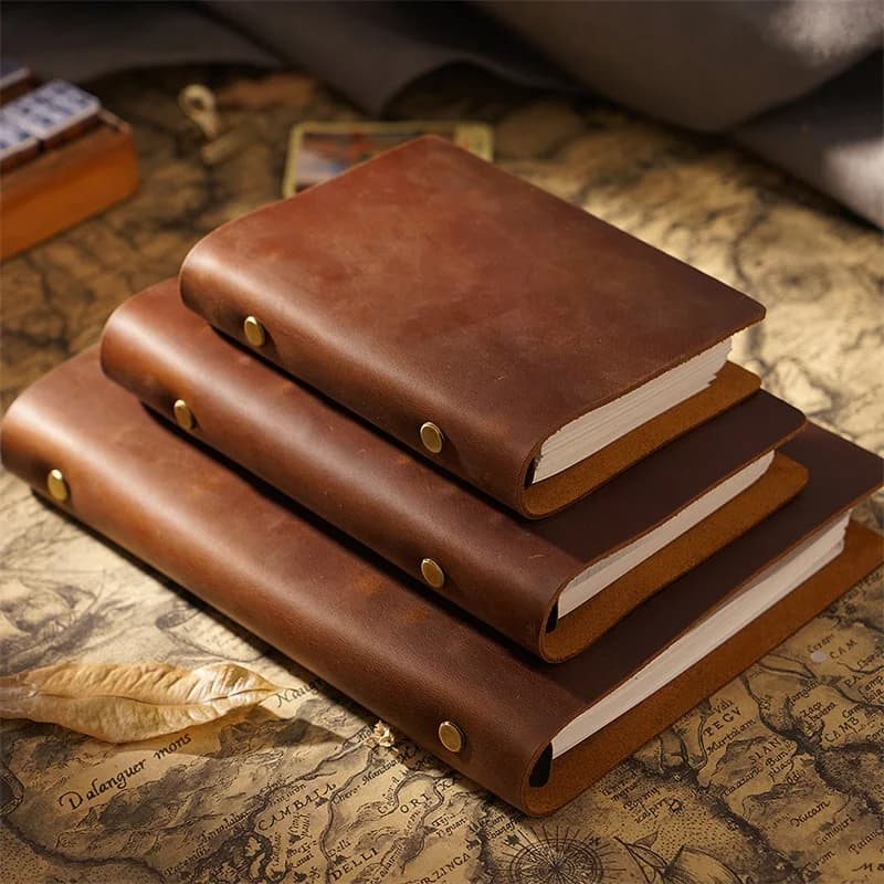 A5 A6 A7 quaderno a fogli mobili quaderno con copertina in pelle agenda retrò diario di viaggio diario fai da te quaderno a spirale fatto a mano 192 pagine