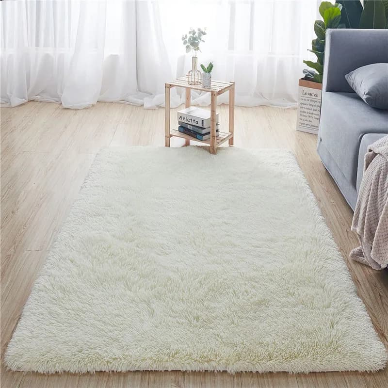 Capelli lunghi Peluche Tappeto da bagno Camera da letto Comodino Tappetino Tinta unita Assorbimento d'acqua Tappeto Addensare Tappetino da bagno antiscivolo Tappeto da pavimento