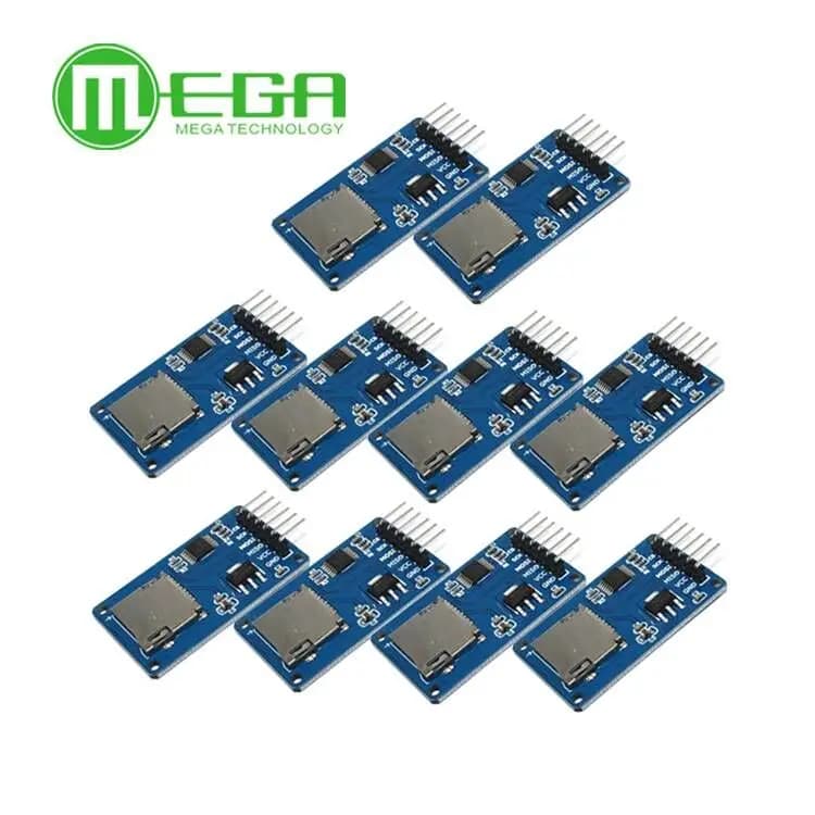 10 pz/lotto Micro SD card mini modulo lettore di schede TF interfacce SPI con chip convertitore di livello per arduino