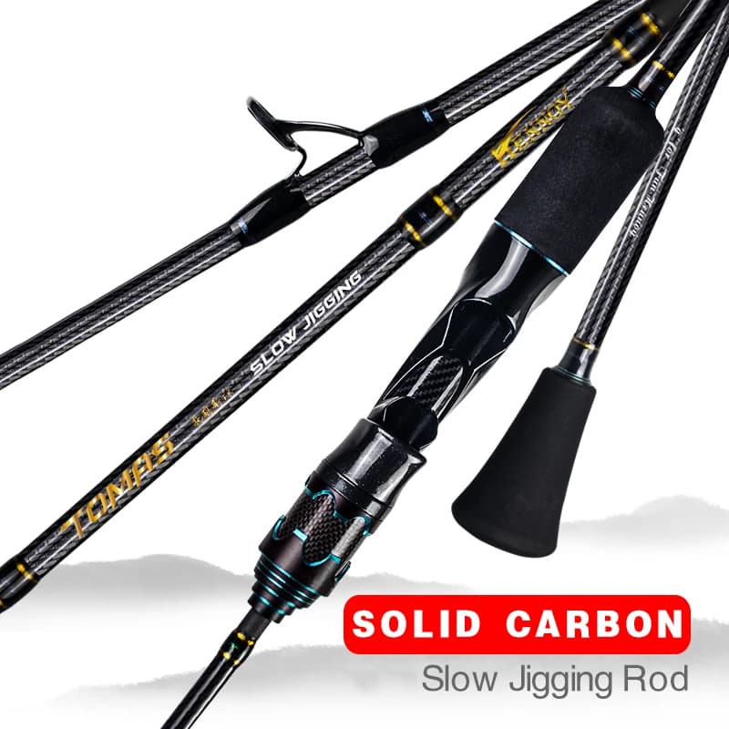 Mavlos Tomas Slow Jigging Rod, tonno trota Spinning canna da pesca Lure 30-200g/80-350g Carbon Solid Tip Saltwater Jigging Rod