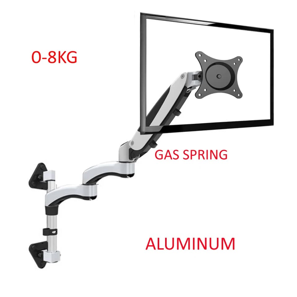 DL-FE160W-L Aluminum Alloy 360° Full Motion 15-27 inch LCD TV Wall Mount Bracket Monitor Holder Rack Monitor dual arm 85 up down