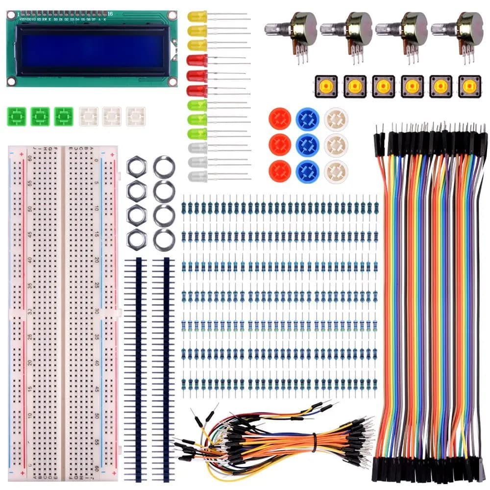 Kit Base per Raspberry Pi 3 con Interruttore LED LCD Resistenze per UNO R3 Mega2560 Mega328 Nano