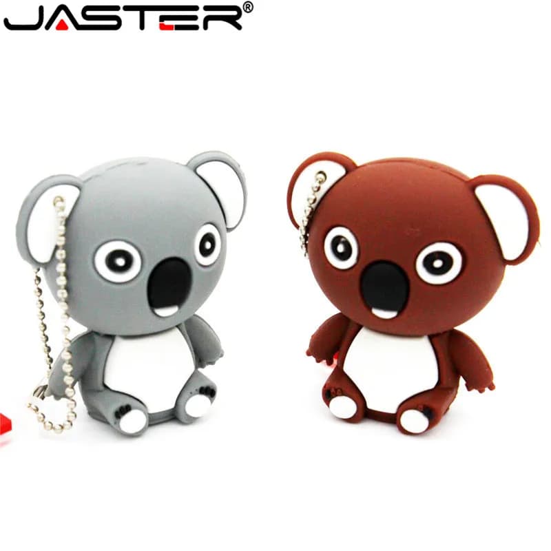 JASTER Animal Koala Pendrive 64GB 16GB 32GB USB Flash Drive Pen Drive Carino U Disk USB Creative Memory Stick Regalo con Portachiavi